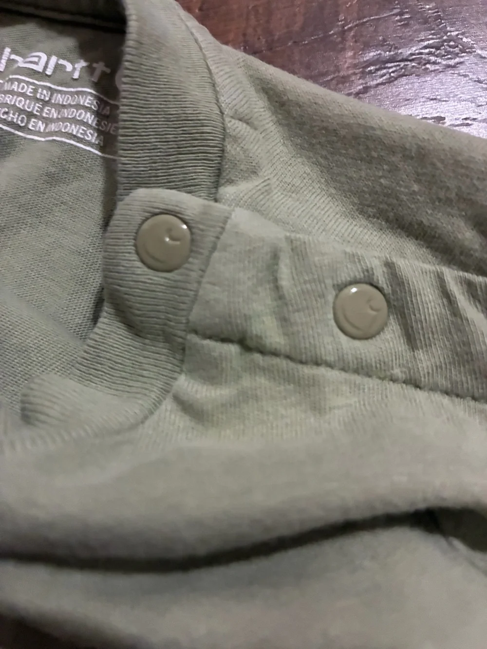 Carhartt Olive Green Pocket Tee Onesie